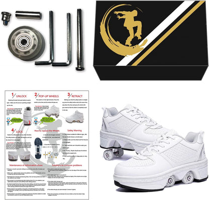 Roller Skate Shoes Rollschuhe Schuhe Mit Rollen Skateboardschuhe Größe: 34