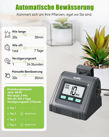 RAINPOINT Automatisches Bewässerungssystem, Einstellbare Wassermenge, Automatische Bewässerung