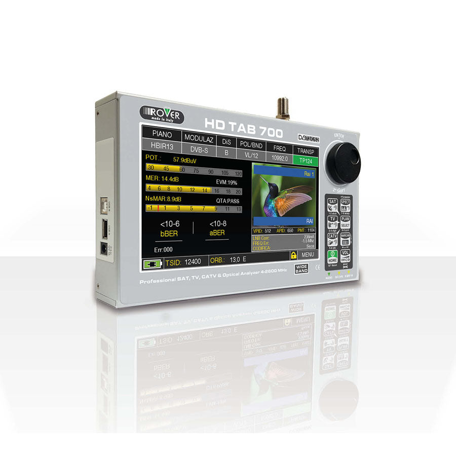 RoverSat HD TAB 700 Field Meter Feldmessgerät, Kabel, Satellit, Stacker & TV-Spektrumanalysator