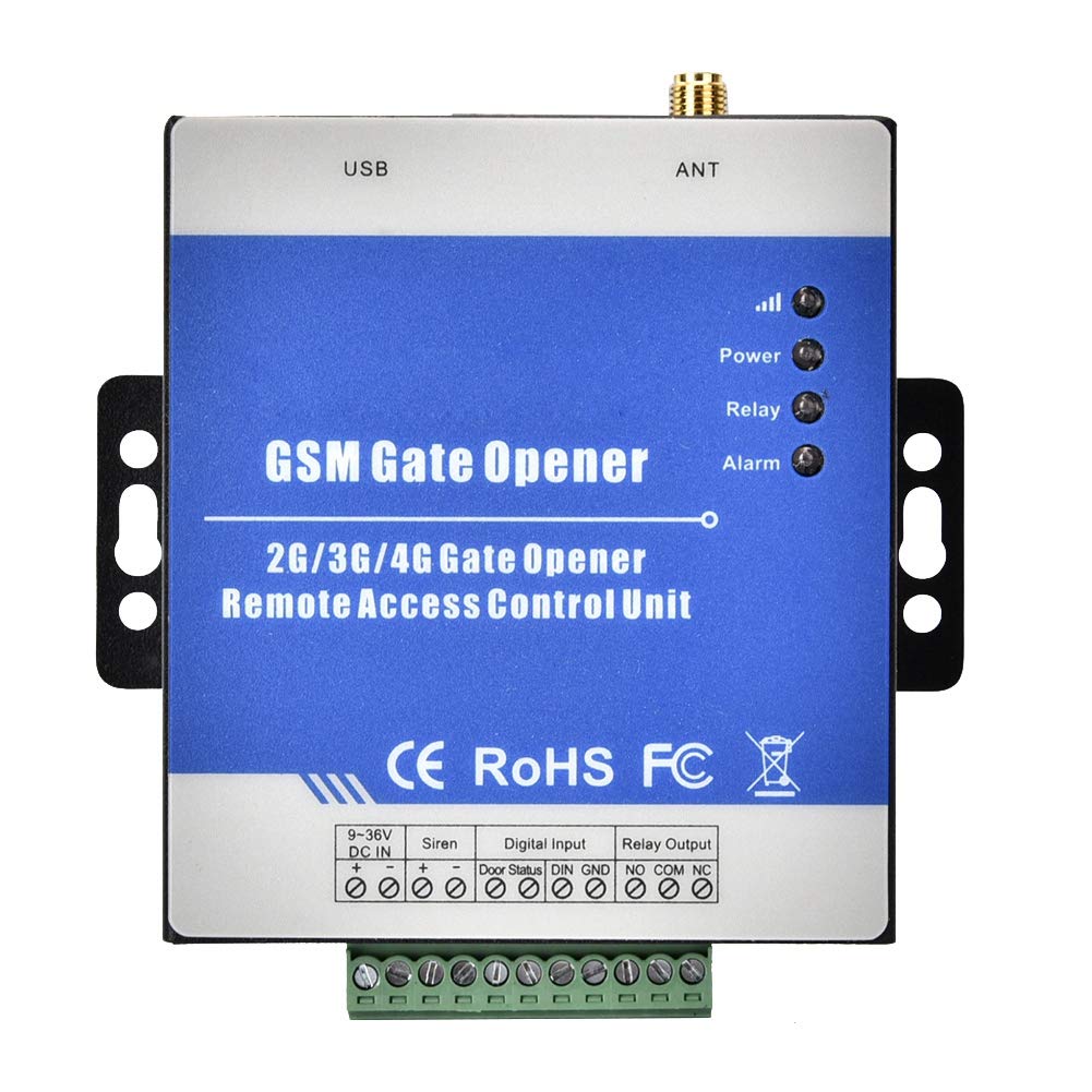 Bliiot GSM Toröffner, RTU5025 Wireless Garagenöffner Tür Zugangssteuerung Relais Schalter SMS Befehl