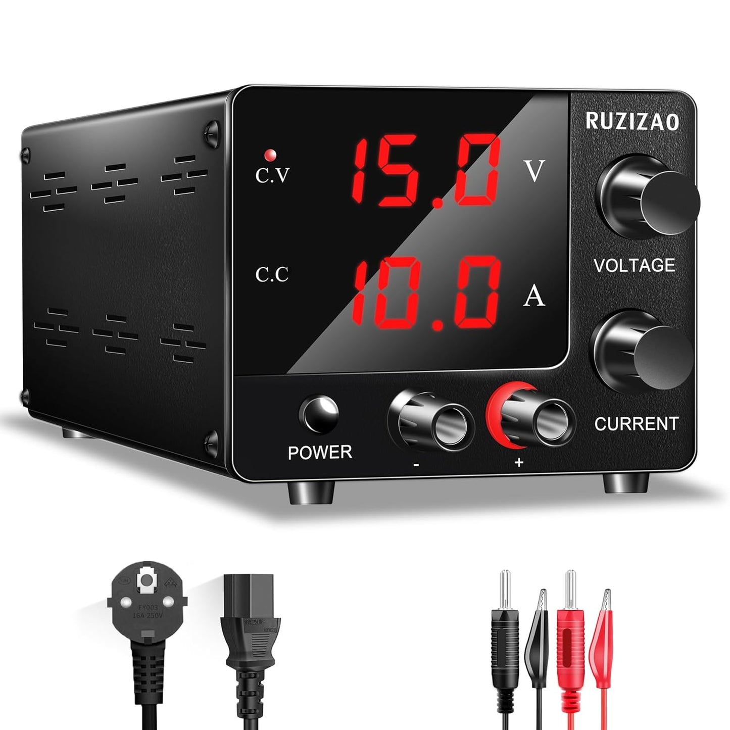 Ruzizao  Labornetzteil 0~30V 0~10A 150W Fixed Leistung 3 Digit-Anzeige mit Encoder