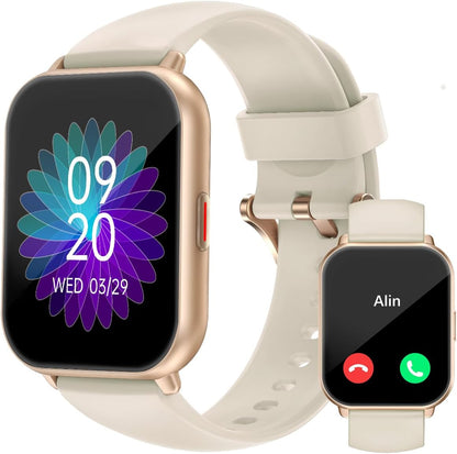 RUIMEN Smart Watch Unisex 1,8 Zoll für iOS/Android Fitness Tracker (2 Bänder im)