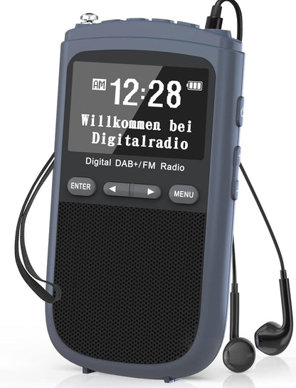 Tragbare DAB Radio, Mini DAB/DAB+/UKW Radio, 1000mAh,Digitales Taschenradio