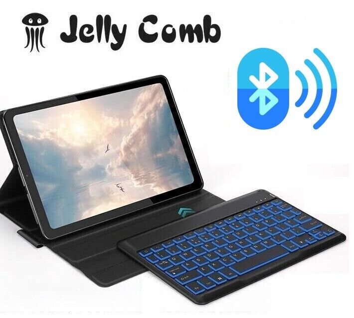 Jelly Comb Clavier Bluetooth avec Hintergrundbeluchtung pour Samsung Galaxy Tab S6 Lite 10,4 pouces