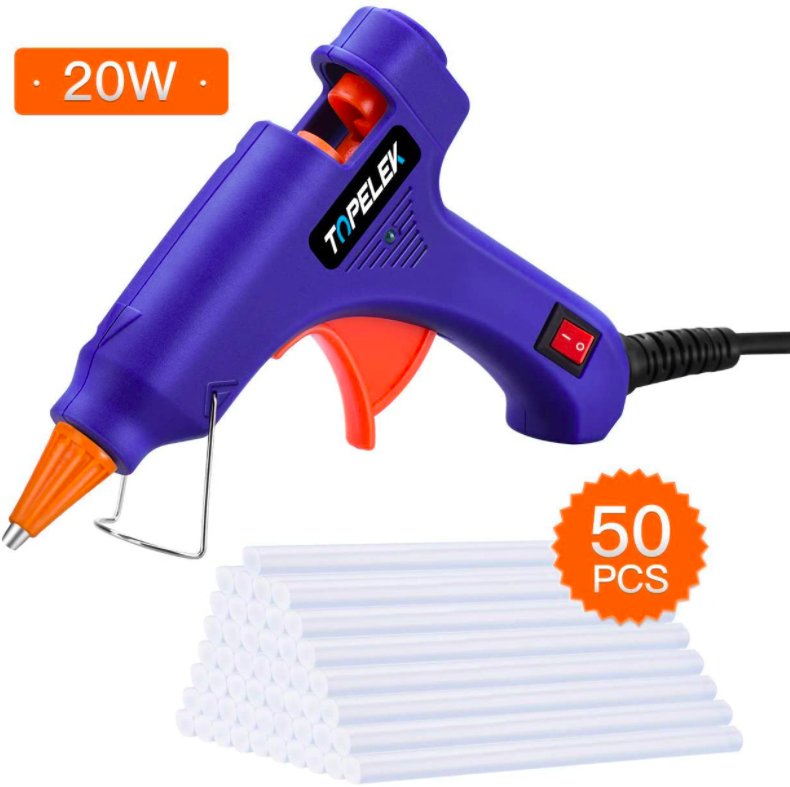 MINI Heißklebepistole 20 W avec 50 pcs. 100 mm Crosse en bleu ou noir KOSTENLOSER VERSAND