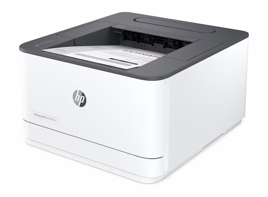 Imprimante laser HP LaserJet Pro 3002dw, Drucker, impression automatique, jusqu'à 33 pages A4 par minute, USB haut débit, WiFi, Ethernet, Bluetooth, application HP Smart, HP Wolf Pro Security, gris, blanc