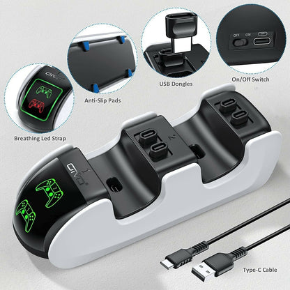 OIVO Dual Controller Ladestation Dock EIN/AUS für PS5 PlayStation 5 DualSense
