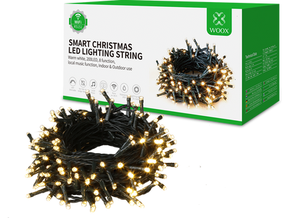 Smart 20 Meter C- Ware WLAN steuerbare Balkon-, Romantik-, Gartenfest- & Weihnachten Lichterkette innen + aussen funktioniert mit Alexa Google & Smartlife Christmas Light String indoor outdoor