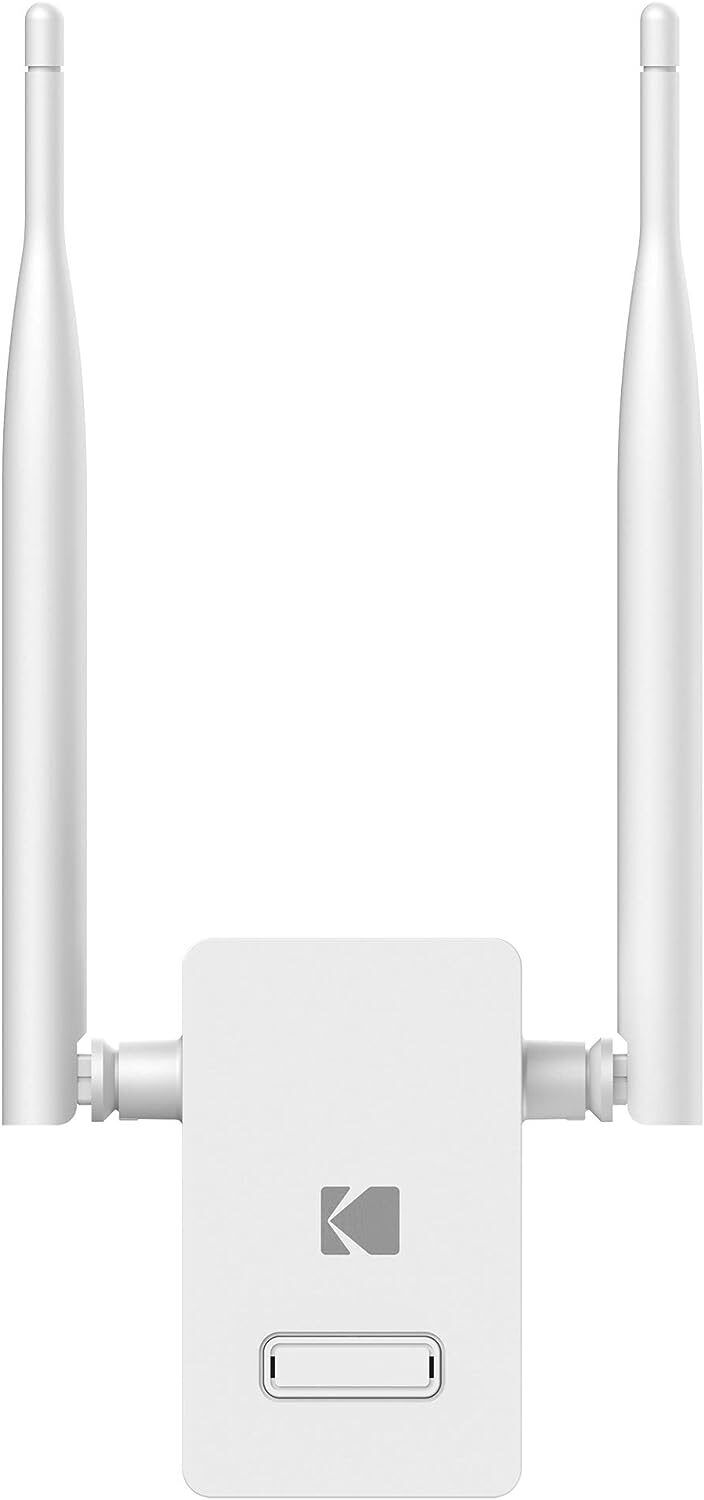 KODAK Cherish R100 Range Extender für Ihr Video-Babyphone – Verbesserte Reichweite (bis zu 457 m), für bis zu 10 Geräte, 300 Mbit/s WiFi-Booster, 62/128-Bit-Verschlüsselung