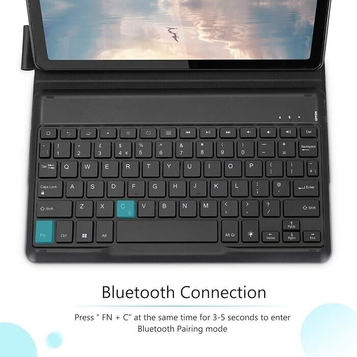 Jelly Comb Clavier Bluetooth avec Hintergrundbeluchtung pour Samsung Galaxy Tab S6 Lite 10,4 pouces