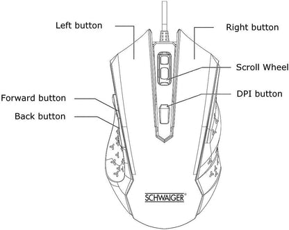 Gaming Maus LED Beleuchtungskabel für PC Notebook Laptop