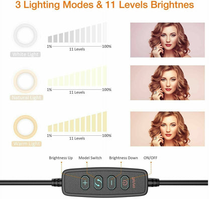 Jeemak PC46 6"" Selfie Make-up Ring Licht kommt mit Ständer und Handyhalter
