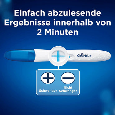 2x  Clearblue Schwangerschaftstest Schnell & Einfach Frühe Erkennung