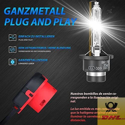 Briteye D2S Xenon Brenner 35W 6000K Weißes Licht Scheinwerferlampe