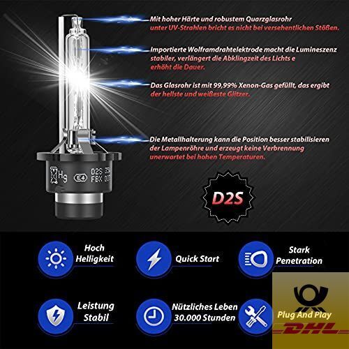 Briteye D2S Xenon Brenner 35W 6000K Weißes Licht Scheinwerferlampe