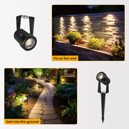 Svater Gartenbeleuchtung LED Außen, 28m 8er-1 Set 1600LM, 8 * 2W Gartenstrahler 27V COB IP65