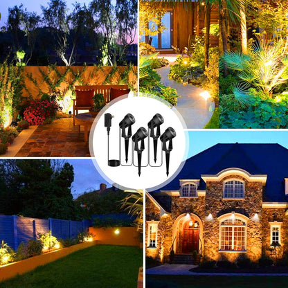 Svater Gartenbeleuchtung LED Außen, 28m 8er-1 Set 1600LM, 8 * 2W Gartenstrahler 27V COB IP65