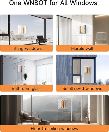 SEEING.U Fensterputzroboter 6000 PA intelligente Fensterscheiben Reinigung mit Dual-Wasserspray