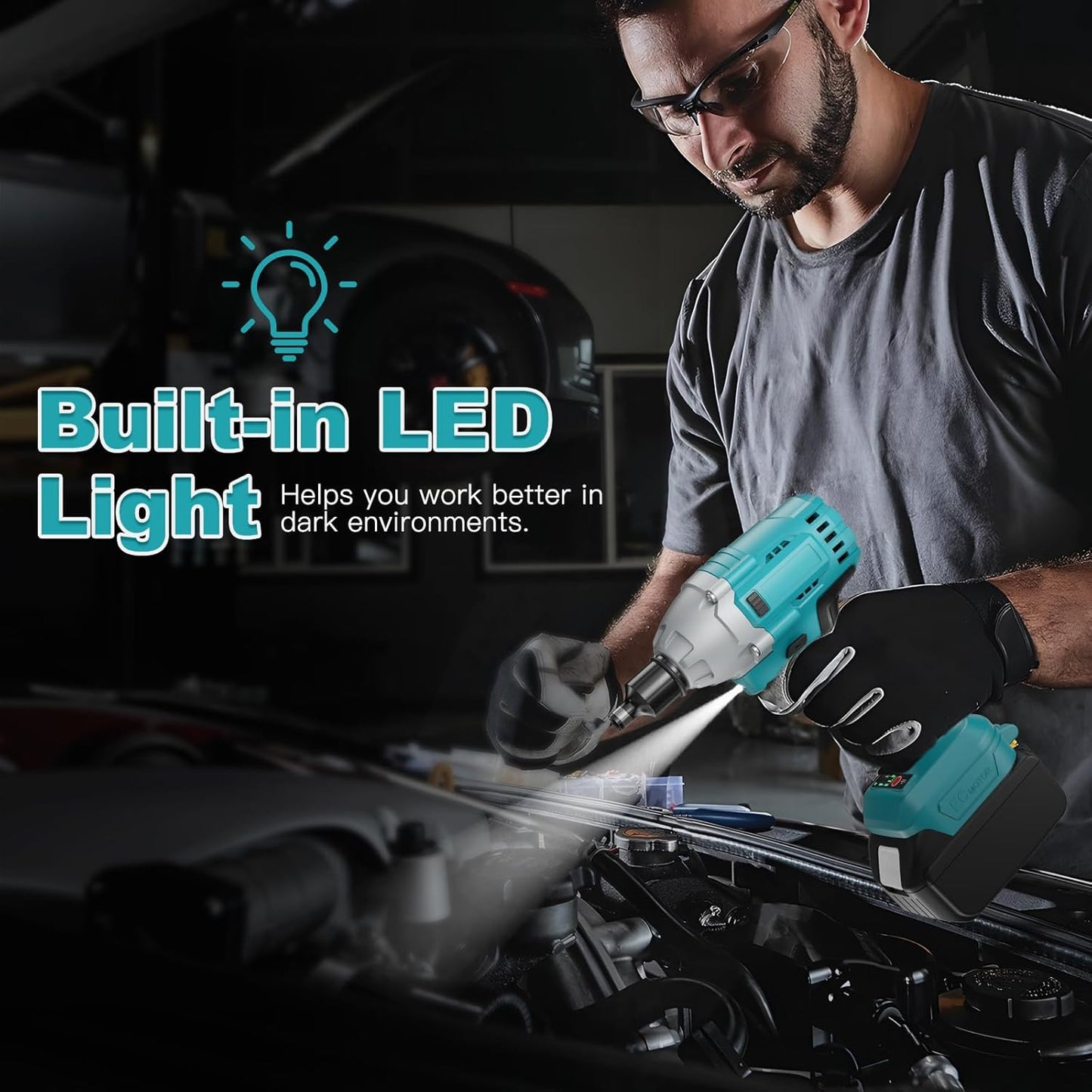 700Nm 3-in-1 Akku Schlagschrauber Kompatibel für Makita 18V Lithium-Akku (keine Batterie),