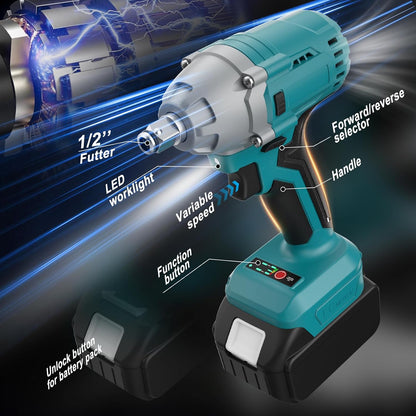 700Nm 3-in-1 Akku Schlagschrauber Kompatibel für Makita 18V Lithium-Akku (keine Batterie),