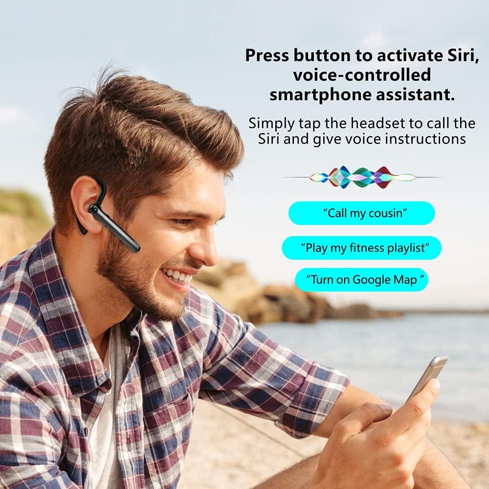 Casque Bluetooth 5.0 SenoKiss avec câble et deux microphones,