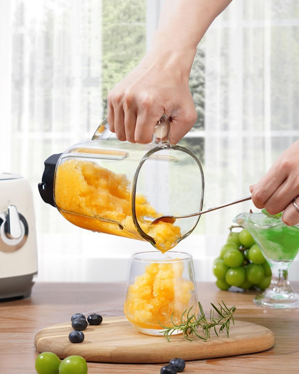 Batteur sur socle, Smoothie Maker, Mixeur avec 2 Geschwindigkeiten, 1 L