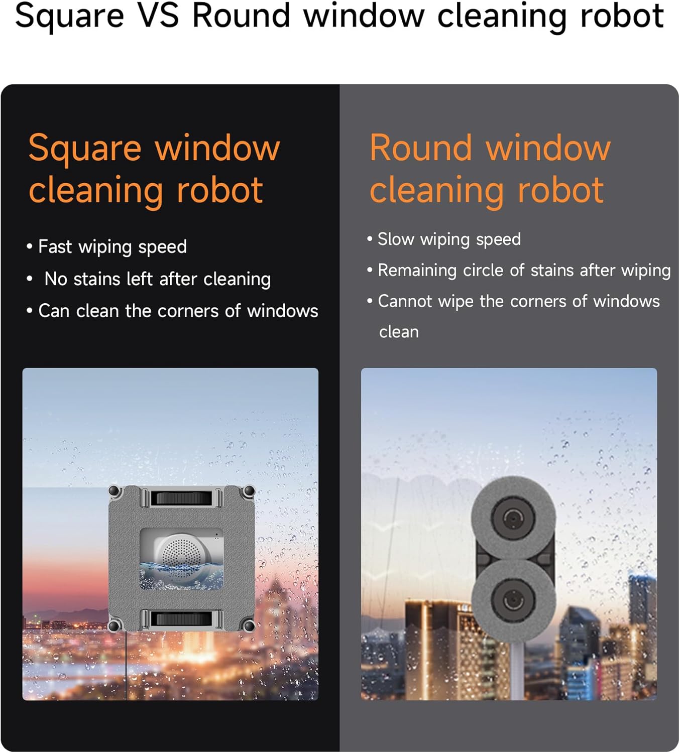 SEEING.U Fensterputzroboter 6000 PA intelligente Fensterscheiben Reinigung mit Dual-Wasserspray