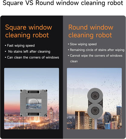SEEING.U Fensterputzroboter 6000 PA intelligente Fensterscheiben Reinigung mit Dual-Wasserspray