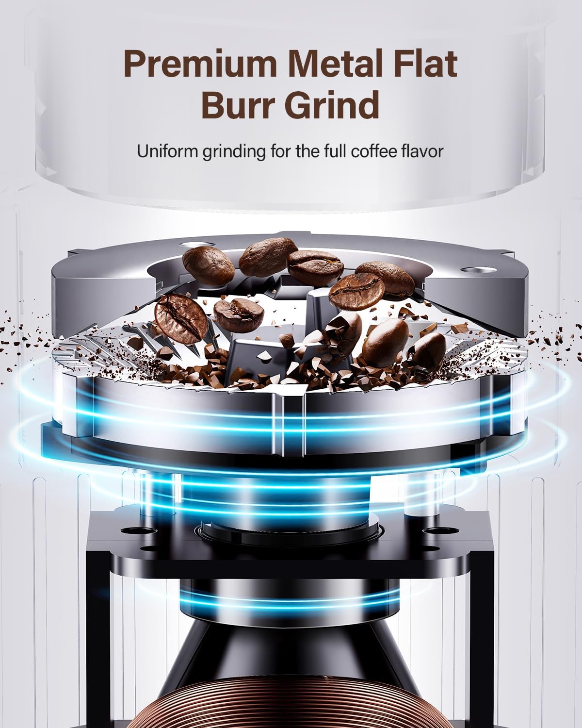 SHARDOR Burr Kaffeemühle Elektrisch mit 32 Mahlgrößen,elektrisches Mahlen,Schwarz