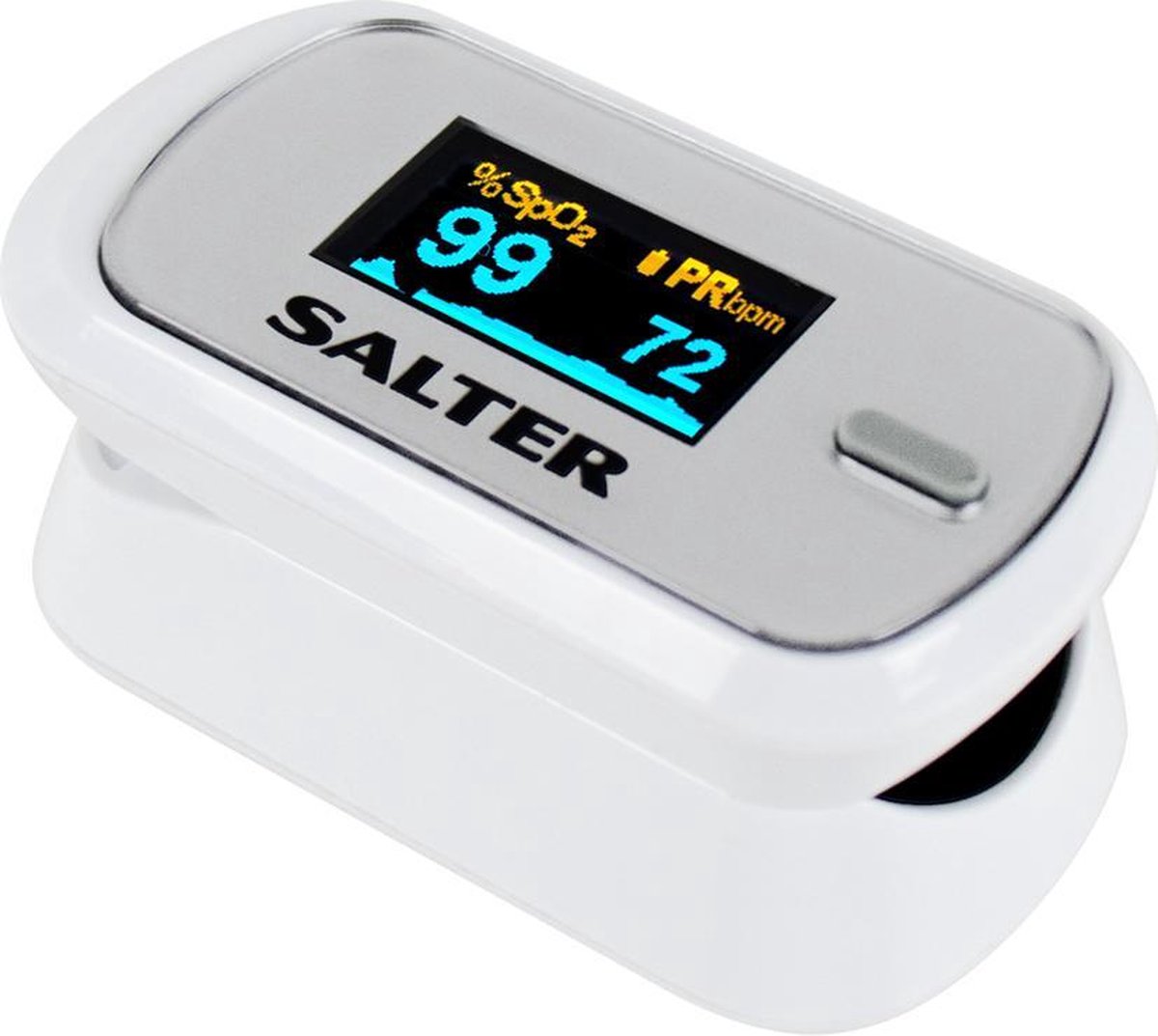Salter PX-100-EU Blutdruck-Messgerät, inkl. Batterie Pulsoximeter für Finger-Sauerstoff