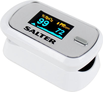 Salter PX-100-EU Blutdruck-Messgerät, inkl. Batterie Pulsoximeter für Finger-Sauerstoff