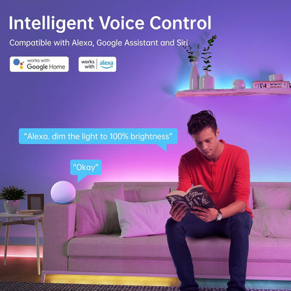 Sailsco LED Strip 10m,RGBICWW Led Streifen Kompatibel mit Alexa/Google Home/Smart Life APP,Dimmable