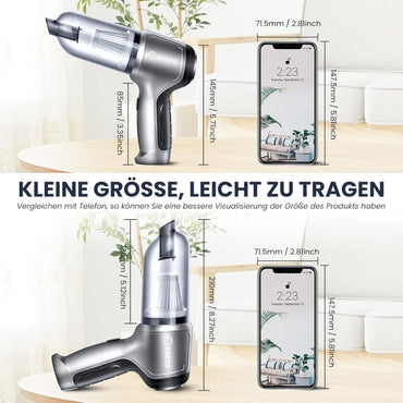 Saker Handstaubsauger Auto Handheld Kabelloser, 3 in 1 Druckluft  12KPA High Power