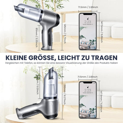 Saker Handstaubsauger Auto Handheld Kabelloser, 3 in 1 Druckluft  12KPA High Power