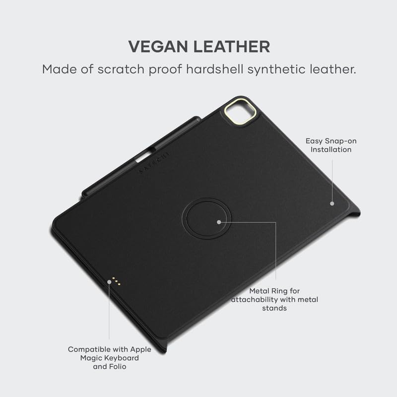 SATECHI magnetische Hülle für iPad Pro 12,9 Zoll, Magic Keyboard , Schwarz
