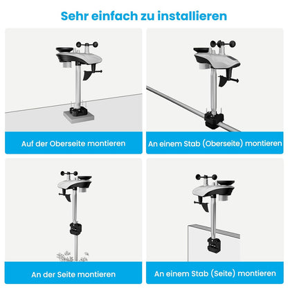 Sainlogic SA9 Funk Wetterstation m. Außensensor 14-in-1, 24H/7Days 8,5" Display
