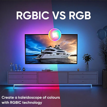 Sailsco LED Strip 10m,RGBICWW Led Streifen Kompatibel mit Alexa/Google Home/Smart Life APP,Dimmable