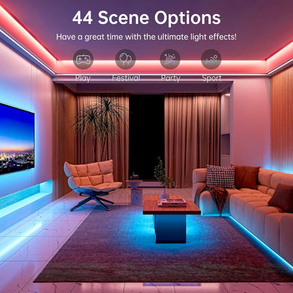 Sailsco LED Strip 10m,RGBICWW Led Streifen Kompatibel mit Alexa/Google Home/Smart Life APP,Dimmable