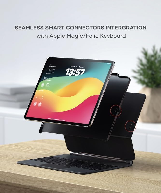 SATECHI magnetische Hülle für iPad Pro 12,9 Zoll, Magic Keyboard , Schwarz