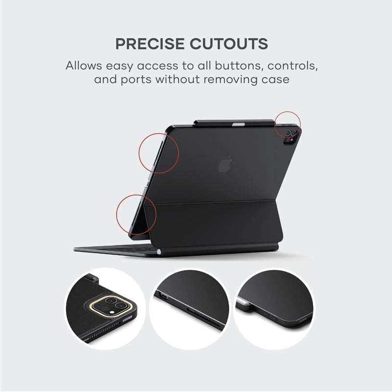 SATECHI magnetische Hülle für iPad Pro 12,9 Zoll, Magic Keyboard , Schwarz