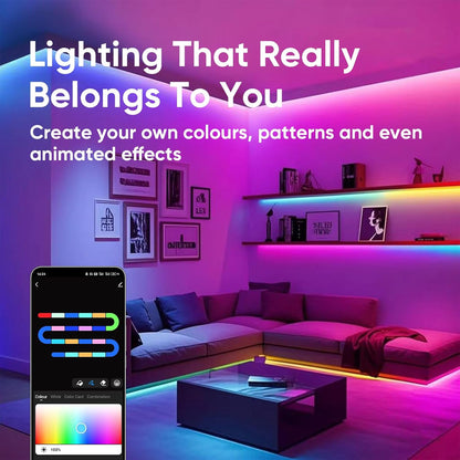 Sailsco LED Strip 10m,RGBICWW Led Streifen Kompatibel mit Alexa/Google Home/Smart Life APP,Dimmable