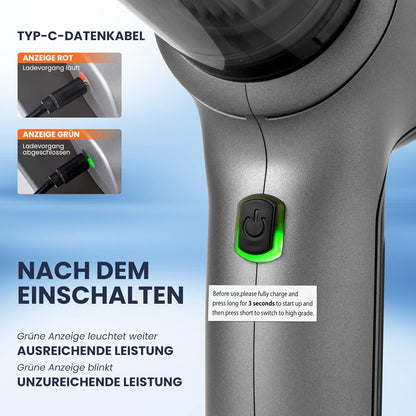 Saker Handstaubsauger Auto Handheld Kabelloser, 3 in 1 Druckluft  12KPA High Power