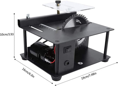 Mini-Tischkreissäge multifonctionnel, Geschwindigkeit réglable, avec Polier-, Schnitz- et Bohrfunktionen pour les travailleurs à domicile