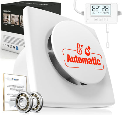 Sbonni Badlüfter mit Feuchtigkeitssensor Temperatursensor Timer 100mm P117
