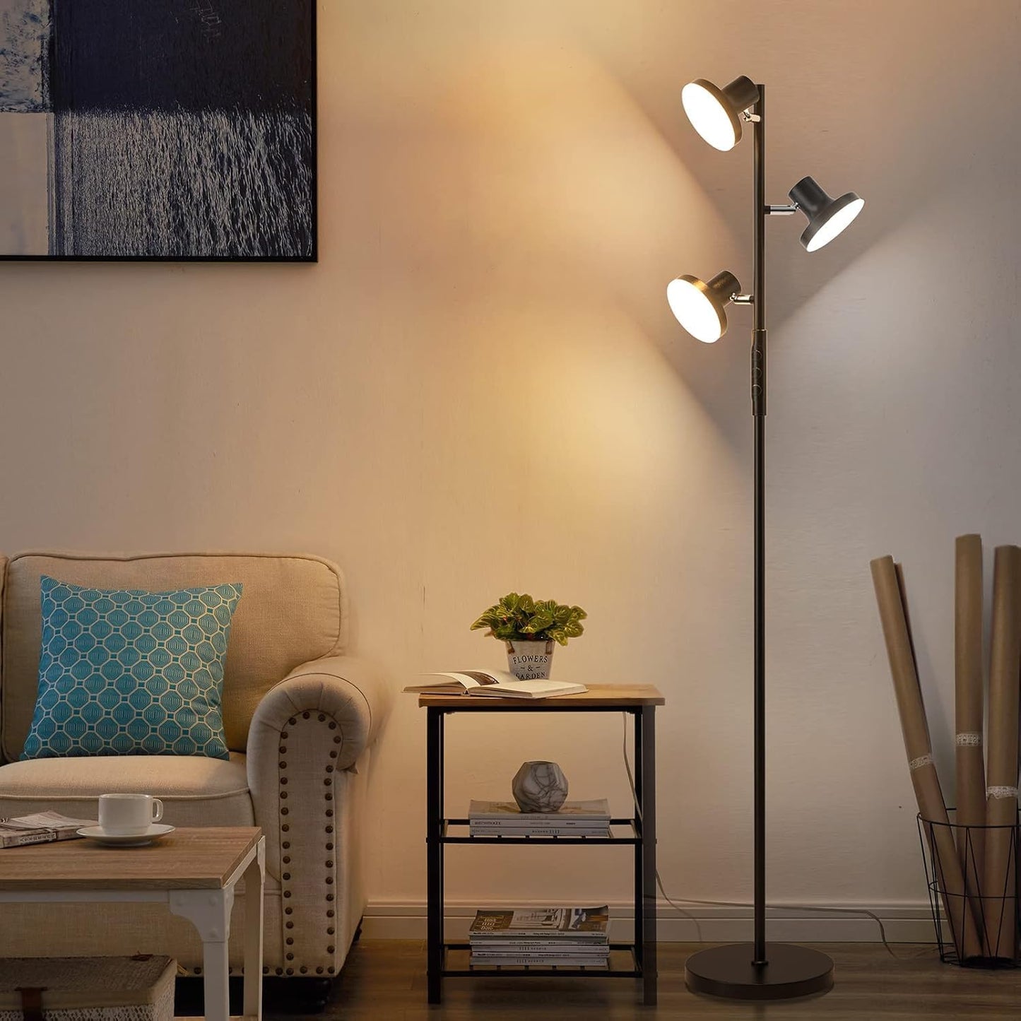 SIBRILLE Stehlampe LED Dimmbar, 36W Fluter Fluter Dimmbar 2500LM mit Fernbedienung &amp; Berührung 2700K-6500K