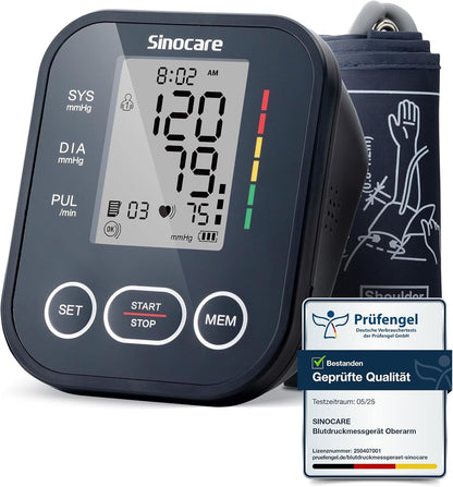 Sinocare Blutdruckmessgerät Oberarm, Vollautomatisches Blutdruck Messgerät