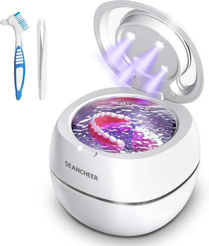 Seancheer Ultraschallreinigungsgerät 48000Hz 24W 180ML Ultrasonic Cleaner mit UV Lampe