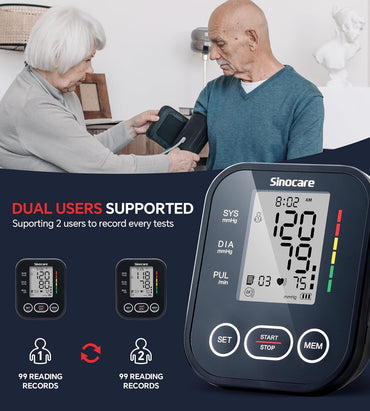 Sinocare Blutdruckmessgerät Oberarm, Vollautomatisches Blutdruck Messgerät