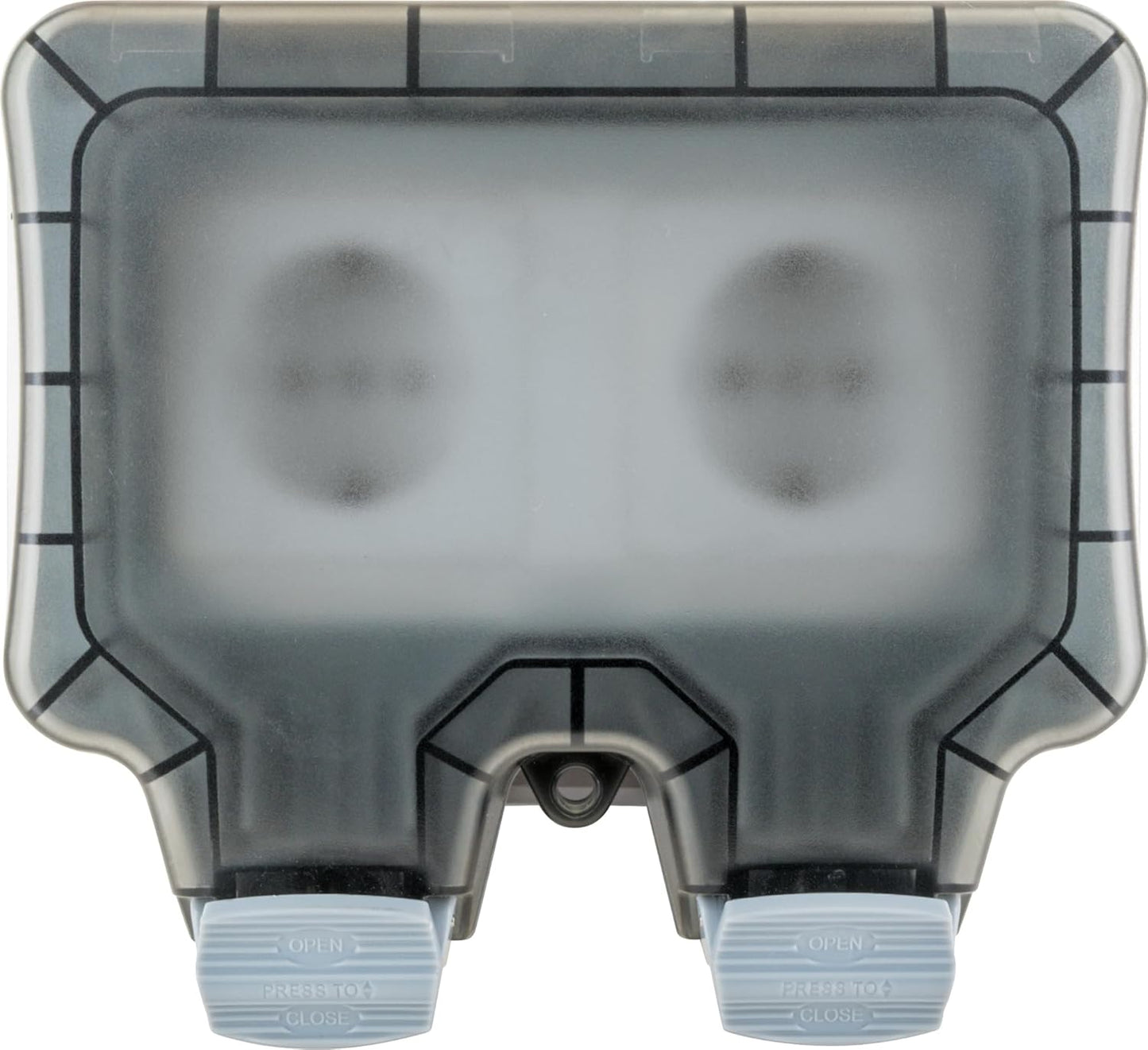 SCHWAIGER SOAD0200 Außensteckdose für Winkelstecker 2-fach, Schnappverschluss, UV-beständig