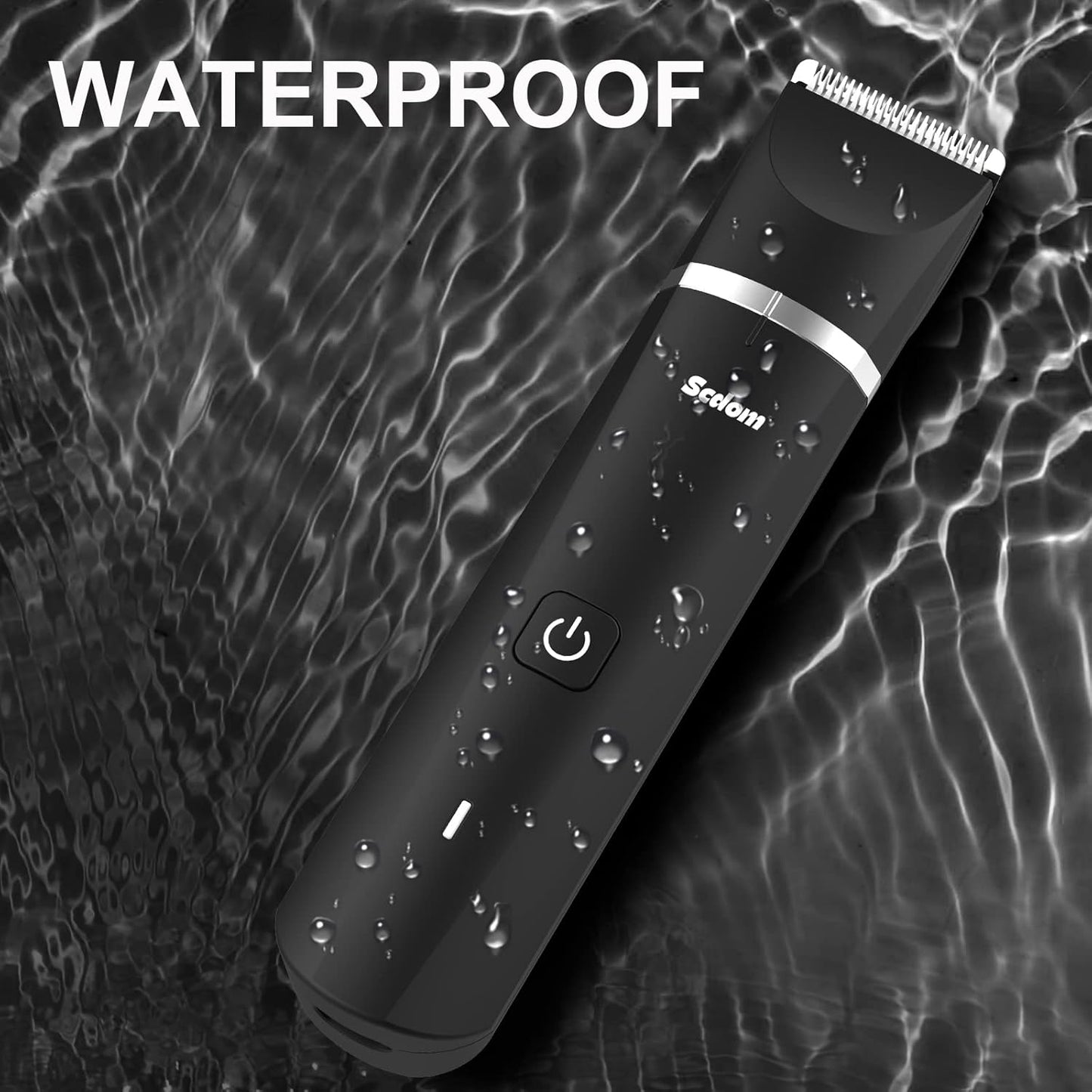 Scdom Intim Rasierer Männer, Body Groomer Men mit USB Kabel Schwarz